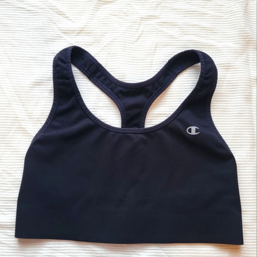 Champion Black Racerback Athletic Sports Bra